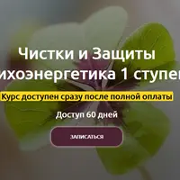 Чистки и Защиты. Психоэнергетика 1 ступень