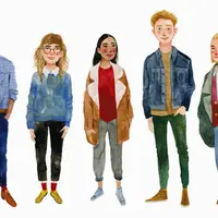 Персонажи в акварельной смешанной технике