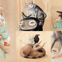 Акварель по дереву