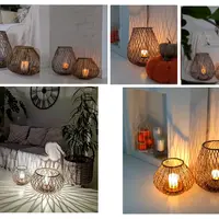 Фонарики из бумажной лозы