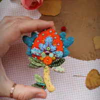 Брошь Аленький цветочек