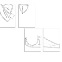 Выкройка бюстгальтера "Анжелика", модель 070. Размеры 22, 23, 24