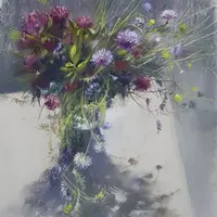 Летний букет. Цветы пастелью