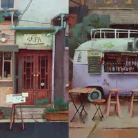 Рисование гуашью городских пейзажей