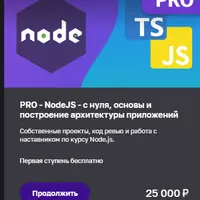 NodeJS: с нуля, основы и построение архитектуры приложений (PRO)