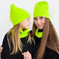 Шапка и снуд "Дрю" женская и детская