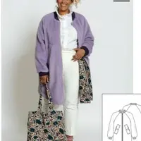 Пальто оверсайз, платье миди в стиле ретро, блузка с двойными рукавами