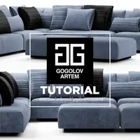 Моделирование дивана Baxter Monsieur Modular в 3ds Max и Marvelous Designer