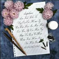 Прописи по каллиграфии в стиле Copperplate