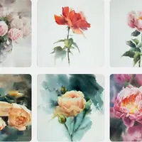 Акварель по-сырому. Цветы