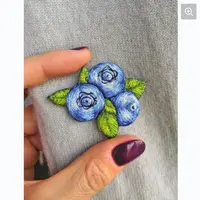 Вышивка: Голубика