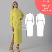 Платье-водолазка с вытачкой