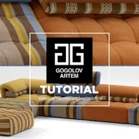 Моделирование дивана Roche Bobois Voyage Immobile в 3ds Max и Marvelous Designer