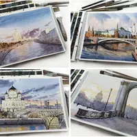 Две столицы акварелью