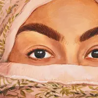 Женский портрет акрилом