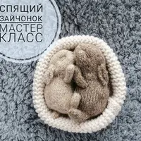 Спящий зайчонок