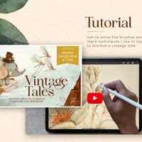 Кисти и холсты для Procreate. Vintage Tales