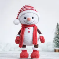 Вязаные игрушки Снеговик Снежа