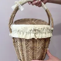 Корзина из бумажной лозы