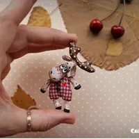 Выкройка броши Лось