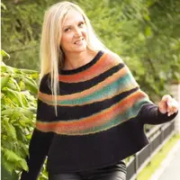 Джемпер-пончо Спираль