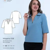 Футболка-поло без пуговиц