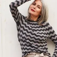 Пуловер узором шеврон Betagen