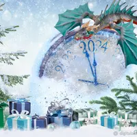 Фотошаблон и календарь «Год дракона» №3