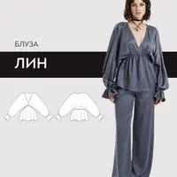 Блуза Лин 40-52, рост 161-166