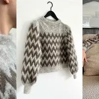 Пуловер с рукавами буфами Puffy Zigzag