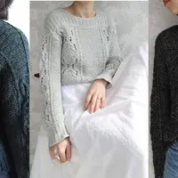 Пуловер с косами Alpaca no miru yume