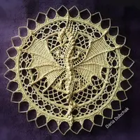 Дракон салфетка крючком