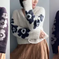 Кардиган с большими цветами Nola