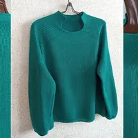 Свитер с японским плечом наоборот Green