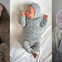 Вязаный спицами детский комплект Lille Spire