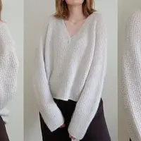 Пуловер ломаной резинкой Pearl