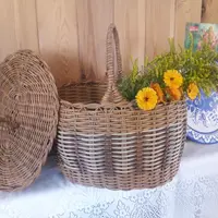 Корзинка грибника с крышкой