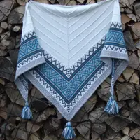 Шаль ленивым жаккардом Boho Style Mosaic