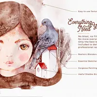 AquaReal 2 — Акварельные кисти с тактильной текстурой для Procreate