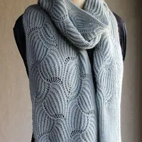 Шарф узором бриошь Wavy Brioche
