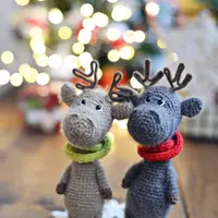 Вязаные игрушки. Оленёнок