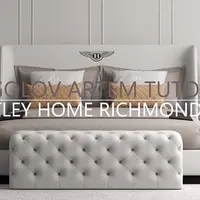 Bed simulation Bentley home Richmond Bed в 3d max и marvelous designer