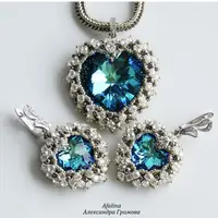 Кулон и серьги "Любовь. Love"