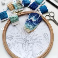 Современная вышивка на фатине