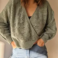 Ажурный пуловер с японским плечом Birdysweater