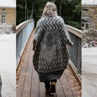 Жаккардовый кардиган кокон Like a Ram