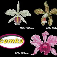Дизайн машинной вышивки Орхидеи Каттлея