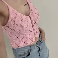 Ажурный топ спицами May Be Lily Tank