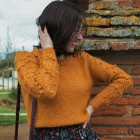 Пуловер с узором на рукавах Pumpkin Time