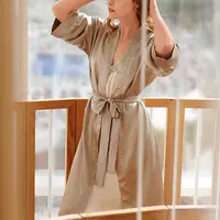 Атласный халат с широкими рукавами №106 7/2024